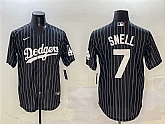 Men's Los Angeles Dodgers #7 Blake Snell Black Cool Base Stitched Jersey,baseball caps,new era cap wholesale,wholesale hats